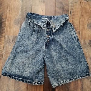 90s acid wash fold over jeans 5/6